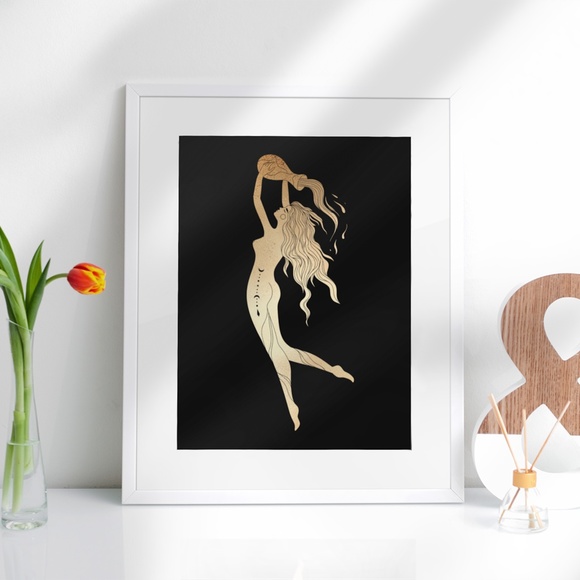 Aquarius Wall Art Celestial Zodiac Print Poster Unframed - Picture 2 of 5